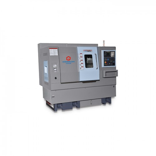 Inclined bed CNC lathe tool arrangement machine